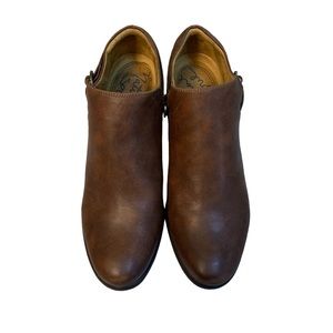 Natural Soul Brown Booties. Size 10